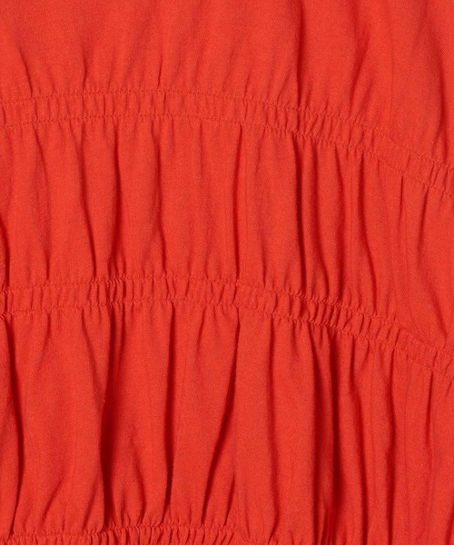 LEPSIM(レプシィム)の「シャーリングショートT 680401(Tシャツ/カットソー・レディース・レッド/オフホワイト/ブラック・FREE)」の6枚目の写真