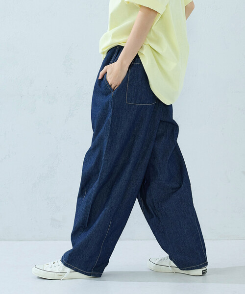 Purple&Yellow(パープルアンドイエロー)の「ライトオンスデニム ステッチパンツ(デニムパンツ・メンズ・ブラック/ワンウォッシュ・LARGE/MEDIUM/SMALL/X-SMALL)」の20枚目の写真
