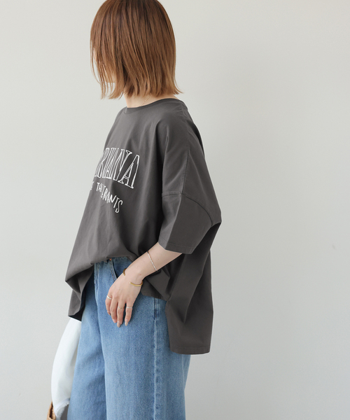 JOURNAL STANDARD relume(ジャーナルスタンダード レリューム)の「別注【GOOD ROCK SPEED】ROCKワイドTEE(Tシャツ/カットソー・レディース・ホワイト/ブラック・FREE)」の9枚目の写真