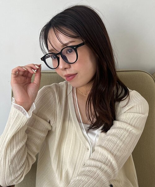 CAPRICIEUX LE'MAGE(カプリシューレマージュ)の「ラウンドメガネ(サングラス・レディース・ブラック・FREE)」の1枚目の写真
