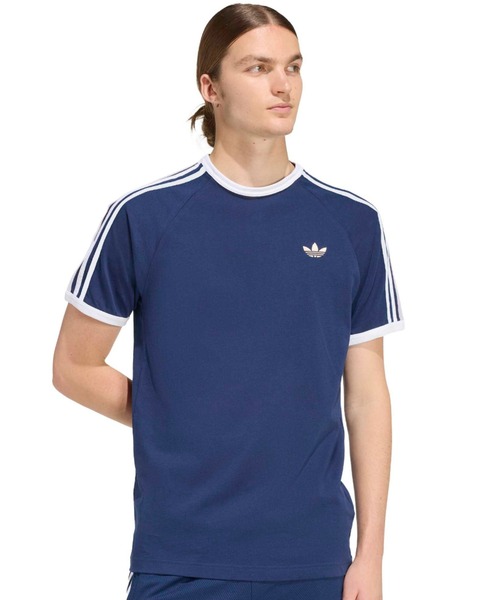adidas(アディダス)の「adidas 3-STRIPES TEE / アディダス 3ストライプス Tシャツ(Tシャツ/カットソー・メンズ・ネイビー・XL/L/S/M)」の1枚目の写真