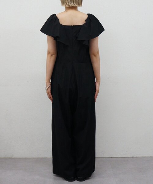 LOUNGEDRESS(ラウンジドレス)の「【撥水】フリルスリーブコンビネゾン(サロペット/オーバーオール・レディース・ブラック/ブラウン・36/38)」の7枚目の写真
