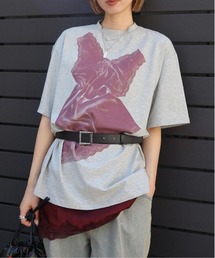 Ameri(�A����)��LACY SATIN PRINT TEE(T�V���c/�J�b�g�\�[)