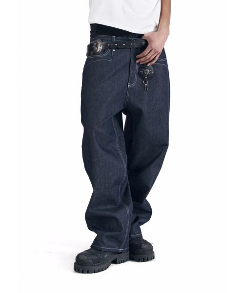 AAKAM（アーカム）の「CROS2 Patch Denim Pants (Blue)（デニムパンツ・レディース・その他・1/2）」の5枚目の写真