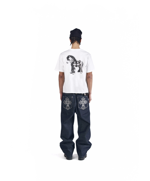 AAKAM（アーカム）の「CROS2 Patch Denim Pants (Blue)（デニムパンツ・レディース・その他・1/2）」の8枚目の写真