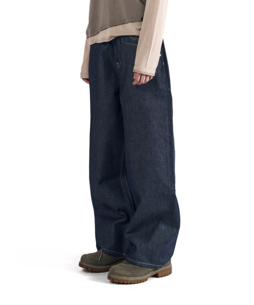 AAKAM（アーカム）の「CROS2 Patch Denim Pants (Blue)（デニムパンツ・レディース・その他・1/2）」の10枚目の写真