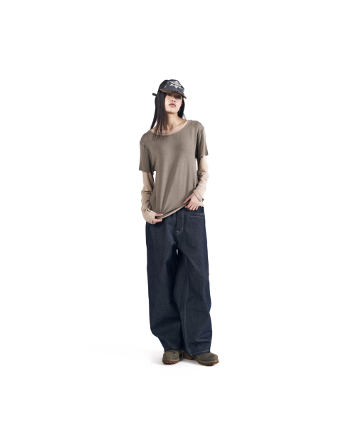 AAKAM（アーカム）の「CROS2 Patch Denim Pants (Blue)（デニムパンツ・レディース・その他・1/2）」の15枚目の写真