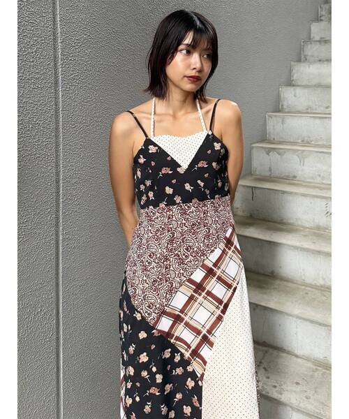 MURUA(ムルーア)の「パッチワークキャミワンピース 夏服(ワンピース・レディース・ホワイト/グリーン・FREE)」の19枚目の写真