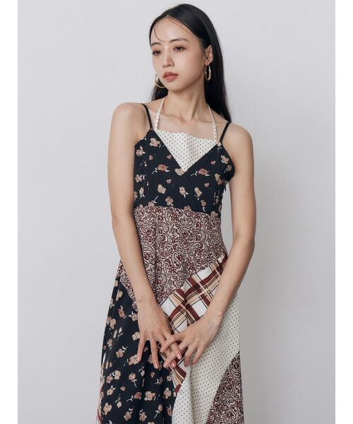 MURUA(ムルーア)の「パッチワークキャミワンピース 夏服(ワンピース・レディース・ホワイト/グリーン・FREE)」の11枚目の写真