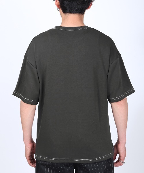 LUXSTYLE(ラグスタイル)の「接触冷感UVカットソフトダンボールビッグTシャツ(Tシャツ/カットソー・メンズ・ブラック・M/XL/L)」の13枚目の写真