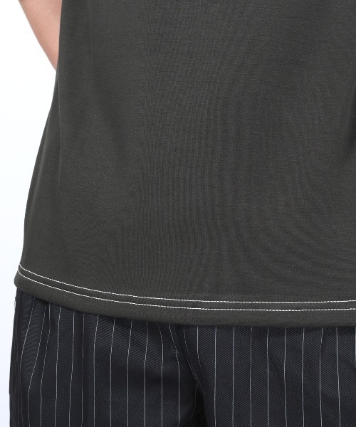 LUXSTYLE(ラグスタイル)の「接触冷感UVカットソフトダンボールビッグTシャツ(Tシャツ/カットソー・メンズ・ブラック・M/XL/L)」の4枚目の写真