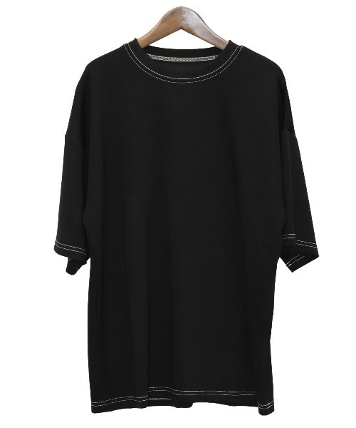 LUXSTYLE(ラグスタイル)の「接触冷感UVカットソフトダンボールビッグTシャツ(Tシャツ/カットソー・メンズ・ブラック・M/XL/L)」の6枚目の写真