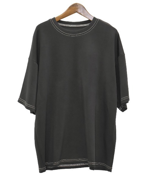 LUXSTYLE(ラグスタイル)の「接触冷感UVカットソフトダンボールビッグTシャツ(Tシャツ/カットソー・メンズ・ブラック・M/XL/L)」の7枚目の写真