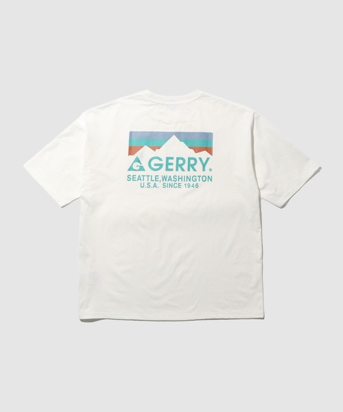 GERRY(ジェリー)の「GERRY バックロゴTシャツ(Tシャツ/カットソー・メンズ・グレイッシュベージュ/スミクロ/ホワイト・L/XL/M)」の2枚目の写真