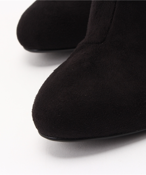 DouDou（ドゥドゥ）の「【DouDou】異素材使いブーティー（ブーツ・レディース・ブラック/ベージュ・36/38/37）」の6枚目の写真