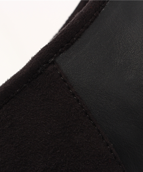 DouDou（ドゥドゥ）の「【DouDou】異素材使いブーティー（ブーツ・レディース・ブラック/ベージュ・36/38/37）」の10枚目の写真