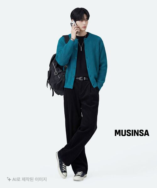 ALYSS（アリス）の「フォールドレイヤーセミワイドコーデュロイパンツ[ブラック]（その他パンツ・メンズ・その他・MEDIUM/LARGE/X-LARGE）」の3枚目の写真