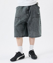 THRASHER/ピグメントウォッシュ ダブルニーデニムショーツ