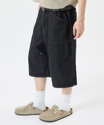 THRASHER（スラッシャー）の「THRASHER/ピグメントウォッシュ ダブルニーデニムショーツ（デニムパンツ）」