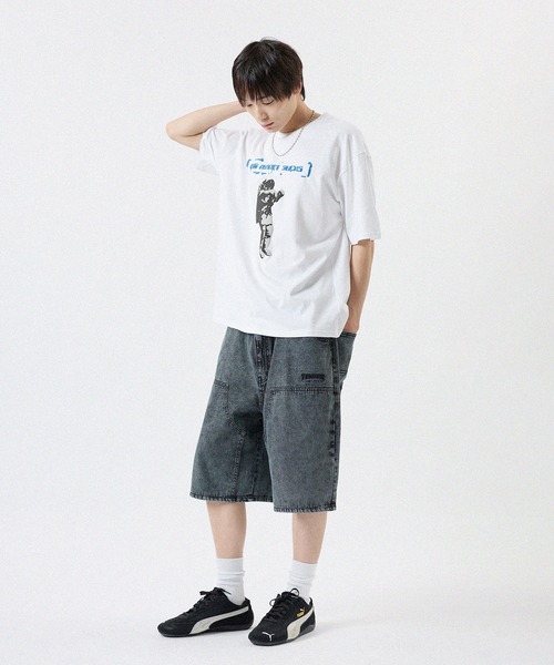 THRASHER(スラッシャー)の「THRASHER/ピグメントウォッシュ ダブルニーデニムショーツ(デニムパンツ・メンズ・ピンク/ブラック/ベージュ/ブルー・M/L/LL)」の21枚目の写真