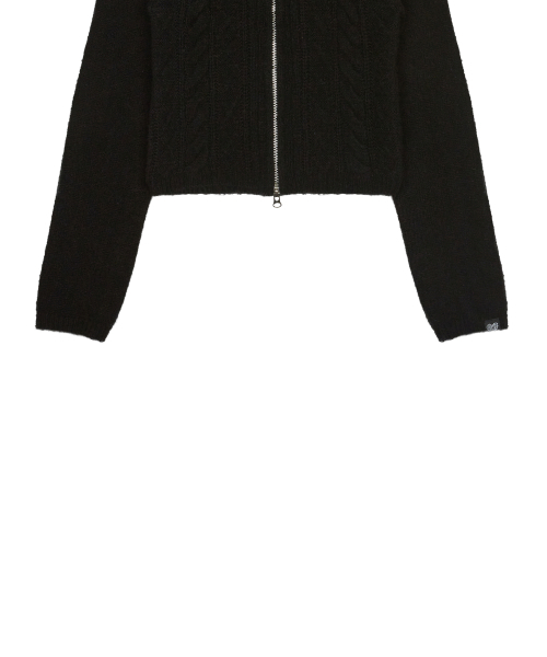 LUVISTRUE(ラヴイズトゥルー)の「FS RIBBON OFF-SHOULDER KNIT ZIP UP(BLACK)(カーディガン/ボレロ・レディース・その他・FREE)」の5枚目の写真