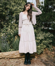 ROLAROLA | LACE PINTUCK LONG SKIRT WHITE(スカート)