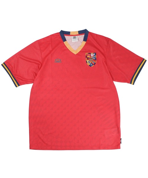 UMBRO（アンブロ）の「【T21】【umbro/アンブロ】2024 SPAIN ICONIC GRAPHIC JERSEY スペイン アイコニック グラフィック ジャージ UUM166561U（Tシャツ/カットソー・メンズ・レッド・X-LARGE/LARGE/MEDIUM）」の2枚目の写真