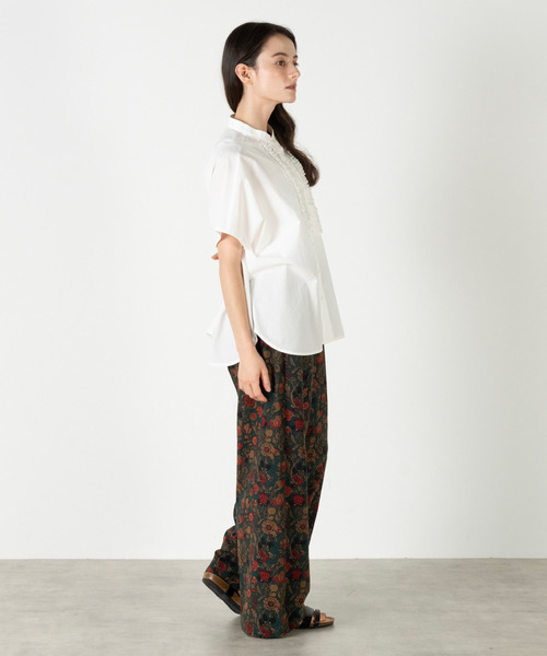 MELROSE claire(メルローズ クレール)の「【コットンフリルドルマンブラウス】(シャツ/ブラウス・レディース・オフホワイト/オレンジ/ブルーグリーン/ブラック・FREE)」の14枚目の写真
