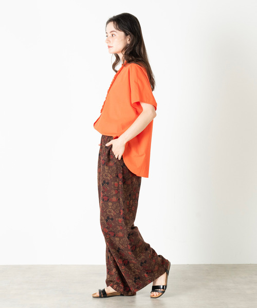 MELROSE claire(メルローズ クレール)の「【コットンフリルドルマンブラウス】(シャツ/ブラウス・レディース・オフホワイト/オレンジ/ブルーグリーン/ブラック・FREE)」の22枚目の写真