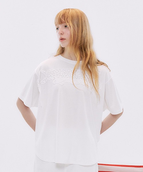 studio CLIP(スタディオクリップ)の「【tsumori chisato by studio clip】レオパードモチーフTシャツ(Tシャツ/カットソー・レディース・ピンク/オフホワイト/ブラック・FREE)」の5枚目の写真