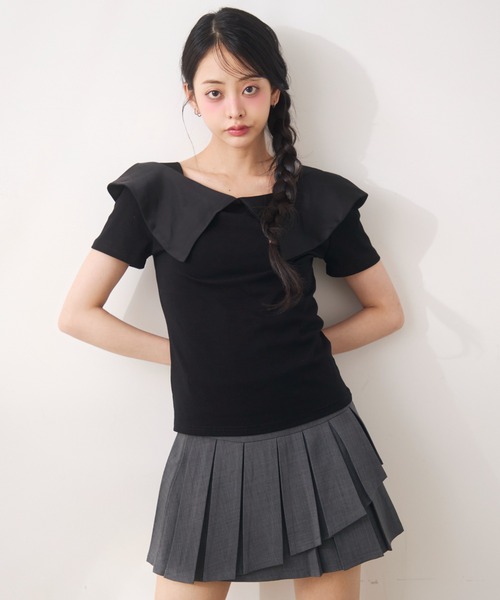 Noelie(ノエリー)の「ビックカラートップス(Tシャツ/カットソー・レディース・ベージュ/ホワイト/ブラック・FREE)」の10枚目の写真