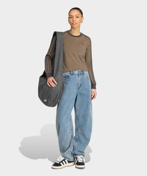 adidas(アディダス)の「ハイライズ バレルレッグ デニムパンツ / アディダスオリジナルス adidas Originals(デニムパンツ・レディース・ブルー・26/30/25/30/27/30/28/30/29/30/30W 30L/31W 30L/32W 30L/33W 30L/34W 30L)」の6枚目の写真