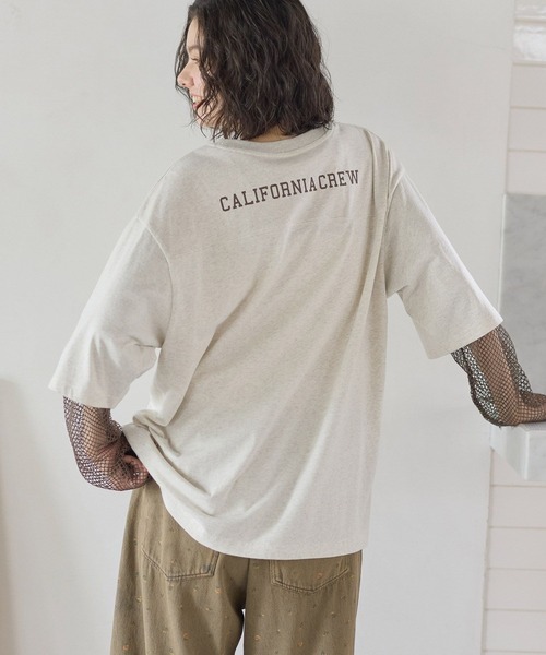 niko and...(ニコアンド)の「アソートレイヤープリントTシャツ(Tシャツ/カットソー・レディース・グリーン/チャコール/ナチュラル・FREE)」の9枚目の写真