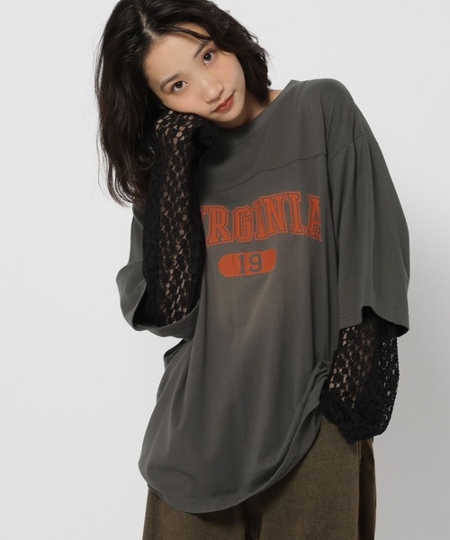 niko and...(ニコアンド)の「アソートレイヤープリントTシャツ(Tシャツ/カットソー・レディース・グリーン/チャコール/ナチュラル・FREE)」の20枚目の写真