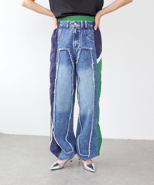 Three Four Time（ｽﾘｰﾌｫｰﾀｲﾑ）の「サイドスイッチデニムパンツ（デニムパンツ・レディース・グリーン・ONE SIZE）」の22枚目の写真