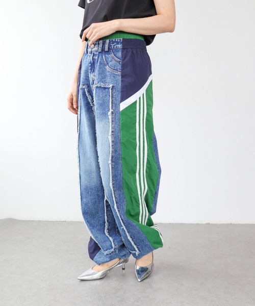 Three Four Time（ｽﾘｰﾌｫｰﾀｲﾑ）の「サイドスイッチデニムパンツ（デニムパンツ・レディース・グリーン・ONE SIZE）」の21枚目の写真