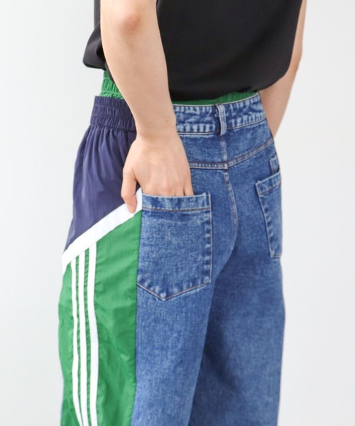Three Four Time（ｽﾘｰﾌｫｰﾀｲﾑ）の「サイドスイッチデニムパンツ（デニムパンツ・レディース・グリーン・ONE SIZE）」の18枚目の写真