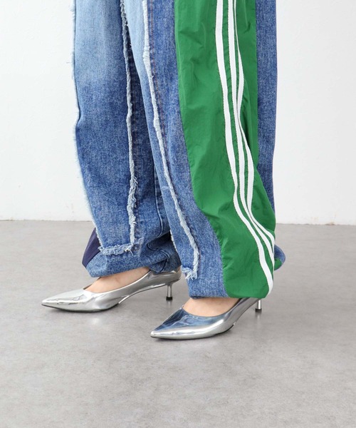 Three Four Time（ｽﾘｰﾌｫｰﾀｲﾑ）の「サイドスイッチデニムパンツ（デニムパンツ・レディース・グリーン・ONE SIZE）」の17枚目の写真