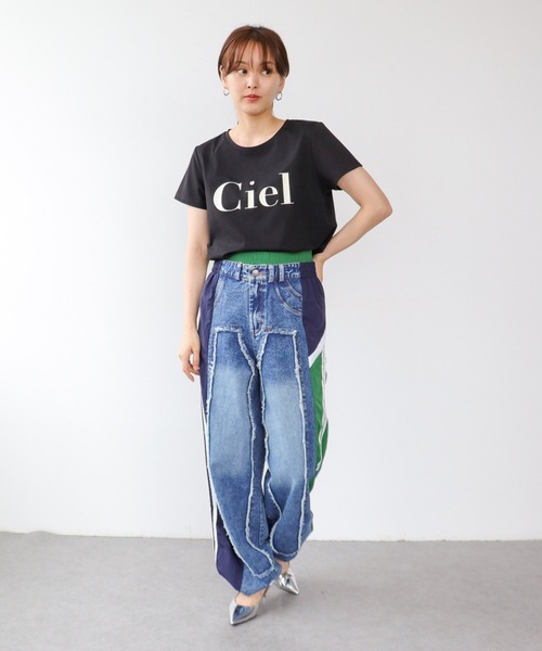 Three Four Time（ｽﾘｰﾌｫｰﾀｲﾑ）の「サイドスイッチデニムパンツ（デニムパンツ・レディース・グリーン・ONE SIZE）」の15枚目の写真