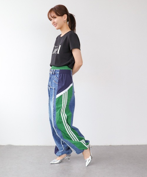 Three Four Time（ｽﾘｰﾌｫｰﾀｲﾑ）の「サイドスイッチデニムパンツ（デニムパンツ・レディース・グリーン・ONE SIZE）」の14枚目の写真