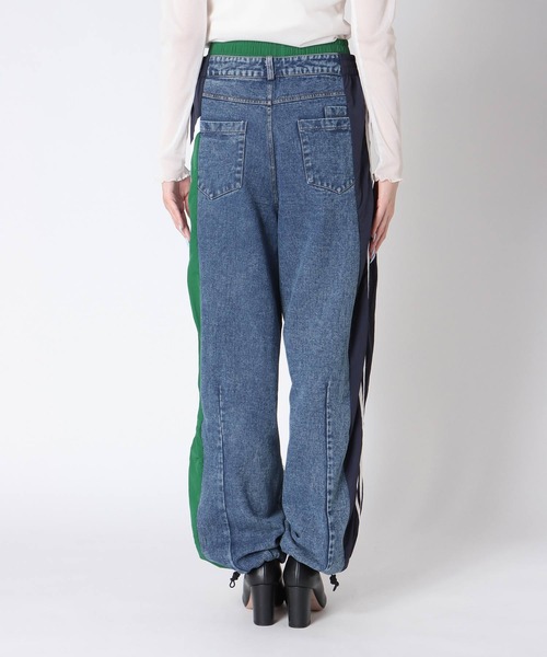 Three Four Time（ｽﾘｰﾌｫｰﾀｲﾑ）の「サイドスイッチデニムパンツ（デニムパンツ・レディース・グリーン・ONE SIZE）」の8枚目の写真