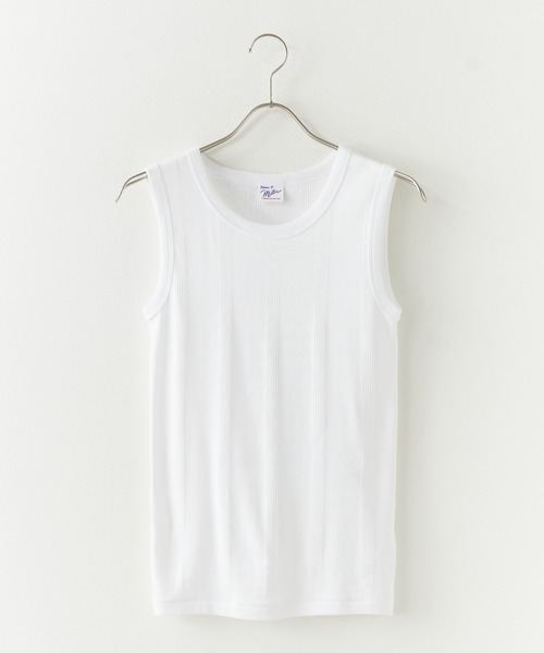 MILLER（ミラー）の「R.P.miller/ミラー TANK TOPS インナー タンクトップ ボーダー 2026新作　再入荷（タンクトップ・レディース・ホワイト×ネイビー/ダークブラウン/イエロー/アイボリー/ブラック系1/グリーン/グリーン系1/レッド系2/レッド系1/ライトブルー/ネイビー/ブラウン/ホワイト系その他/ブラック/ブラック×ホワイト・FREE）」の3枚目の写真