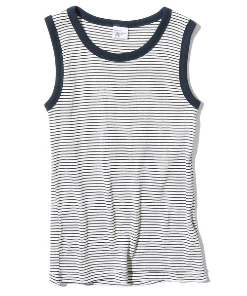 MILLER（ミラー）の「R.P.miller/ミラー TANK TOPS インナー タンクトップ ボーダー 2026新作　再入荷（タンクトップ・レディース・ホワイト×ネイビー/ダークブラウン/イエロー/アイボリー/ブラック系1/グリーン/グリーン系1/レッド系2/レッド系1/ライトブルー/ネイビー/ブラウン/ホワイト系その他/ブラック/ブラック×ホワイト・FREE）」の4枚目の写真