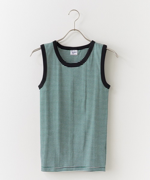 MILLER（ミラー）の「R.P.miller/ミラー TANK TOPS インナー タンクトップ ボーダー 2026新作　再入荷（タンクトップ・レディース・ホワイト×ネイビー/ダークブラウン/イエロー/アイボリー/ブラック系1/グリーン/グリーン系1/レッド系2/レッド系1/ライトブルー/ネイビー/ブラウン/ホワイト系その他/ブラック/ブラック×ホワイト・FREE）」の10枚目の写真
