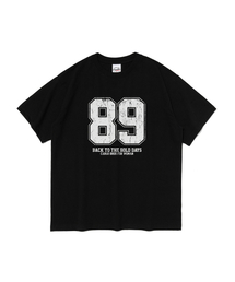 レトロナンバーロゴ半袖Tシャツ(ブラック)