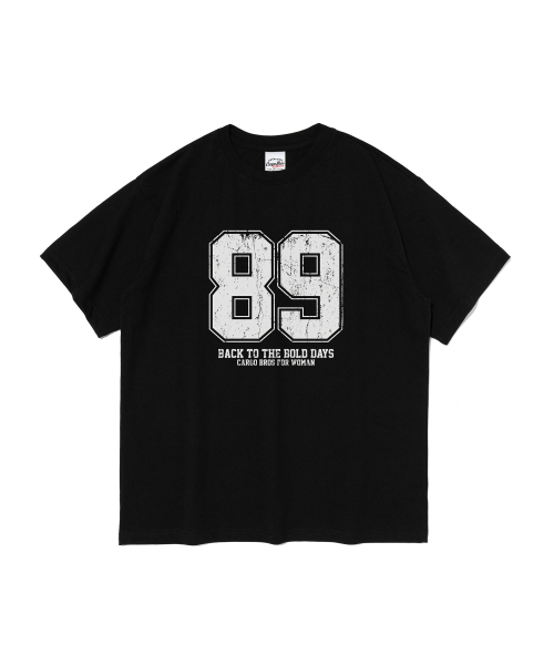 CARGOBROS FOR WOMAN(カーゴブロスフォーウィメン)の「レトロナンバーロゴ半袖Tシャツ(ブラック)(Tシャツ/カットソー・レディース・その他・2XL/LARGE/MEDIUM/X-LARGE/SMALL)」の1枚目の写真