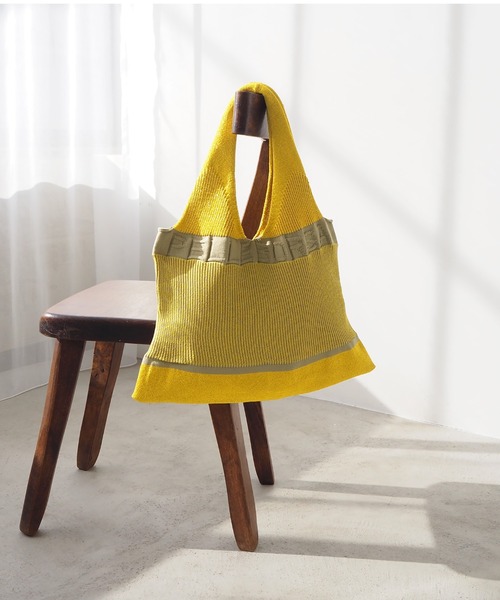 PELLEBORSA(ペレボルサ)の「ニットバッグ Knit Bag 5844(トートバッグ・レディース・イエロー/レッド/グリーン/ネイビー・FREE)」の3枚目の写真