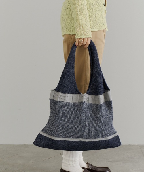 PELLEBORSA(ペレボルサ)の「ニットバッグ Knit Bag 5844(トートバッグ・レディース・イエロー/レッド/グリーン/ネイビー・FREE)」の18枚目の写真