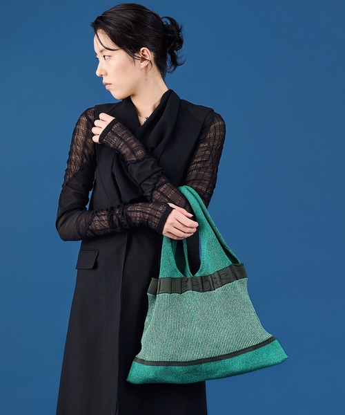 PELLEBORSA(ペレボルサ)の「ニットバッグ Knit Bag 5844(トートバッグ・レディース・イエロー/レッド/グリーン/ネイビー・FREE)」の6枚目の写真