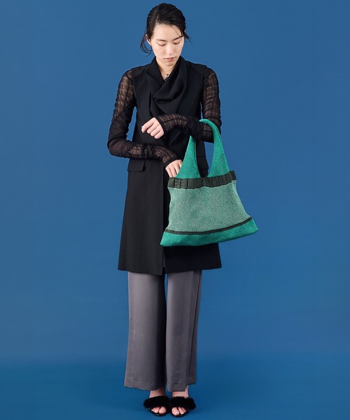 PELLEBORSA(ペレボルサ)の「ニットバッグ Knit Bag 5844(トートバッグ・レディース・イエロー/レッド/グリーン/ネイビー・FREE)」の7枚目の写真